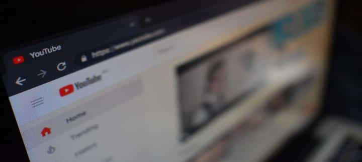 YouTube open on laptop computer