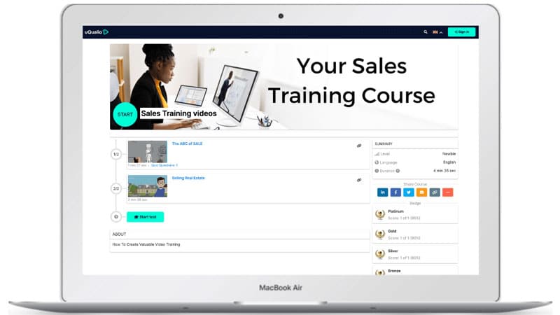 uqualio lms content creation feature