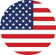 usa round flag